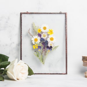 Dried flower arrangement floral wall art girlfriend gift 8*6 inches &034