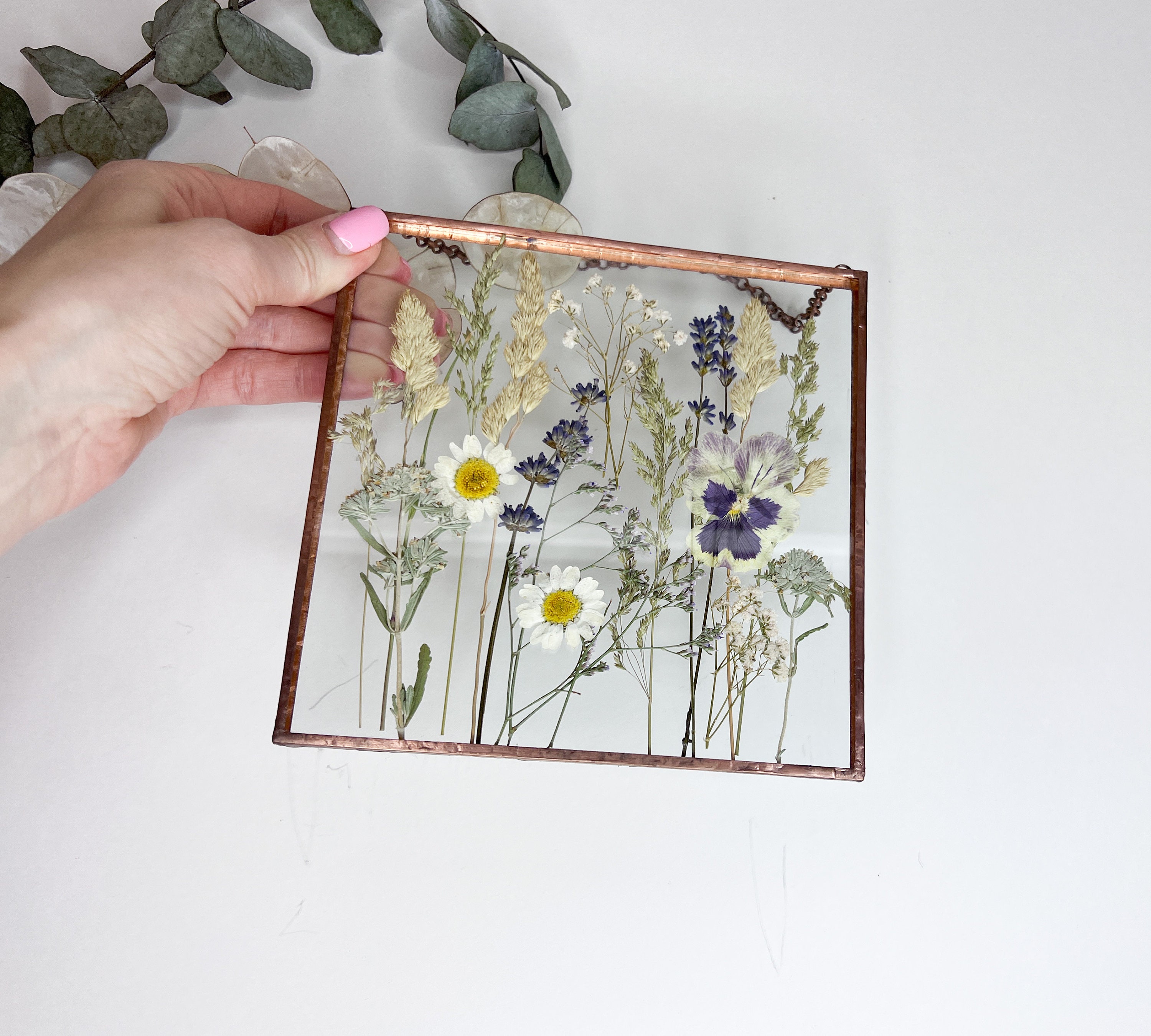 Pressed Flower Frame Farmhouse Wall Décor Dried Flowers - Etsy UK