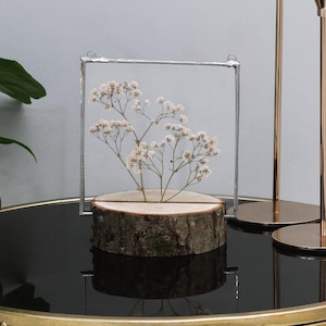 Lijst met geperste baby&#39;s adembloemen | Kunst met echte gedroogde bloemen | Verjaardagscadeau voor haar | Milieuvriendelijke botanische wanddecoratie | Handgemaakt cadeau