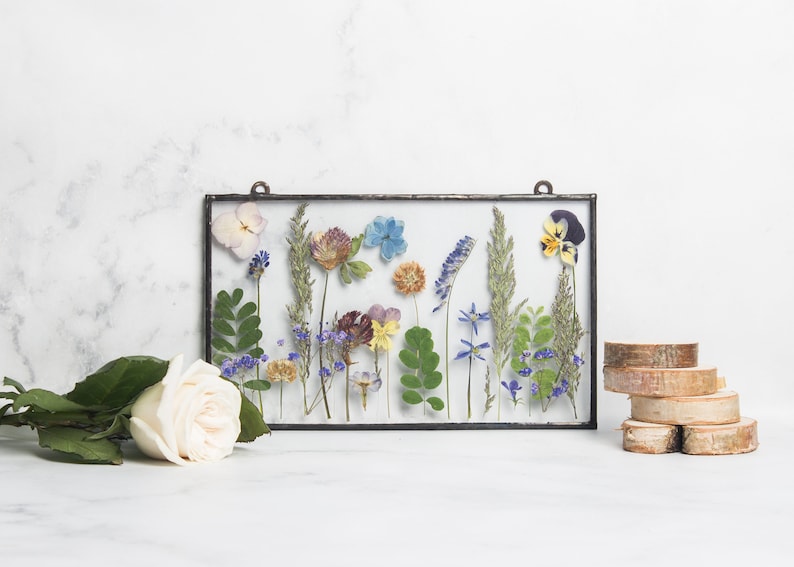 Pressed flower frame framed pressed flowers pressed flower Etsy