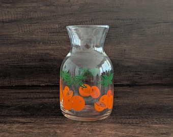 Vintage Anchor Hocking Orange Juice Carafe – Retro Citrus Glass Pitcher – 32 oz