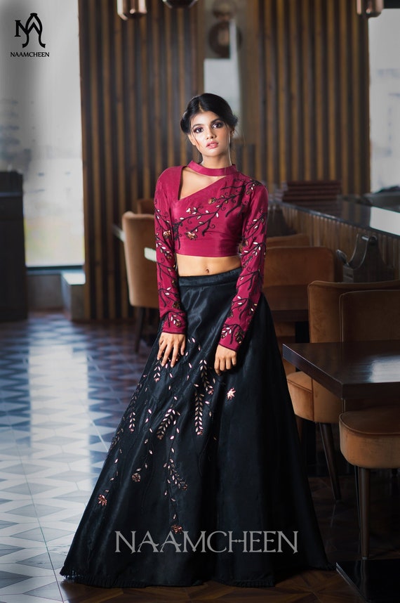 party wear crop top dress