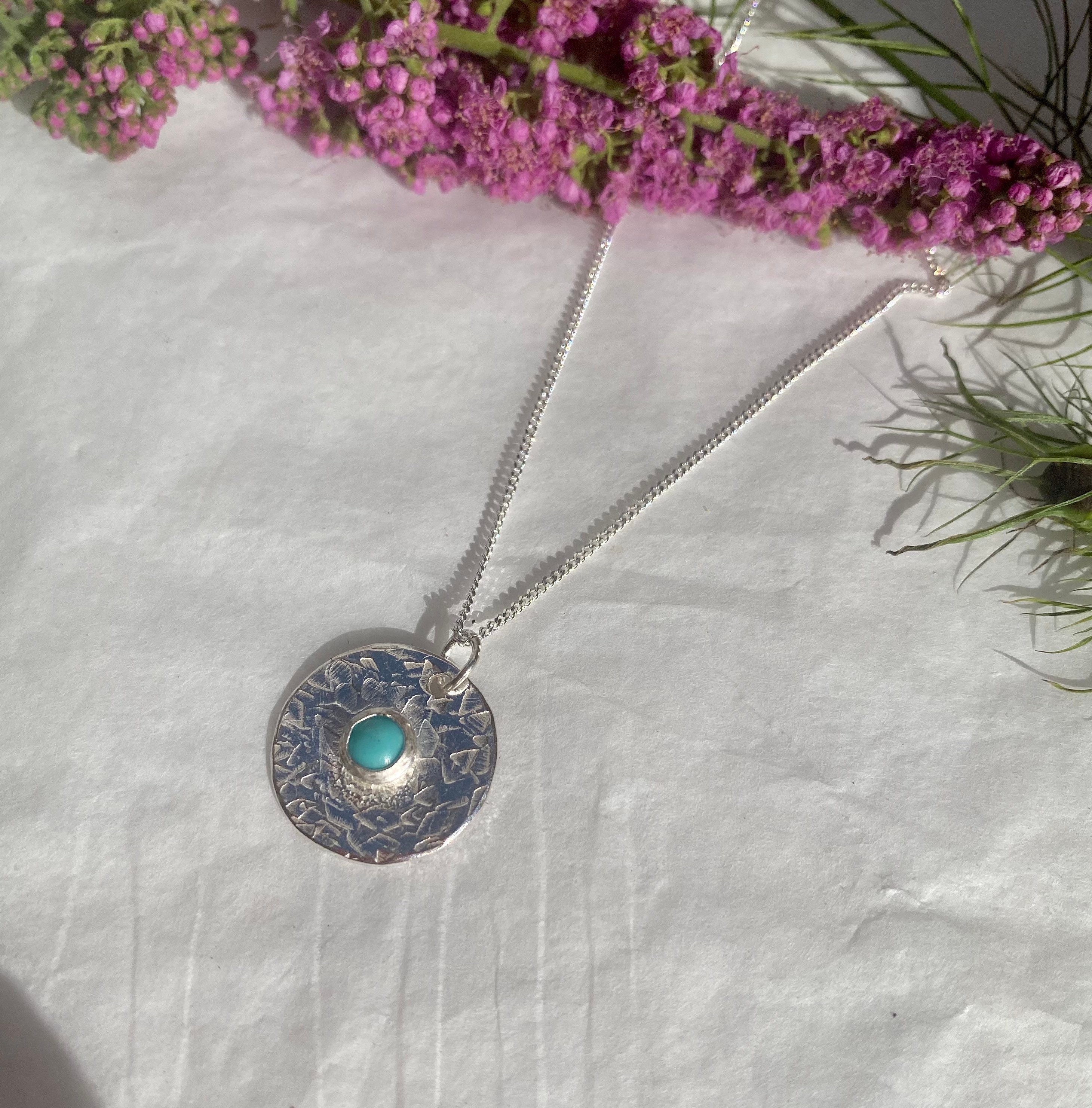 Sterling Silver and Textured Pendant Sterling Silver and Textured Pendant