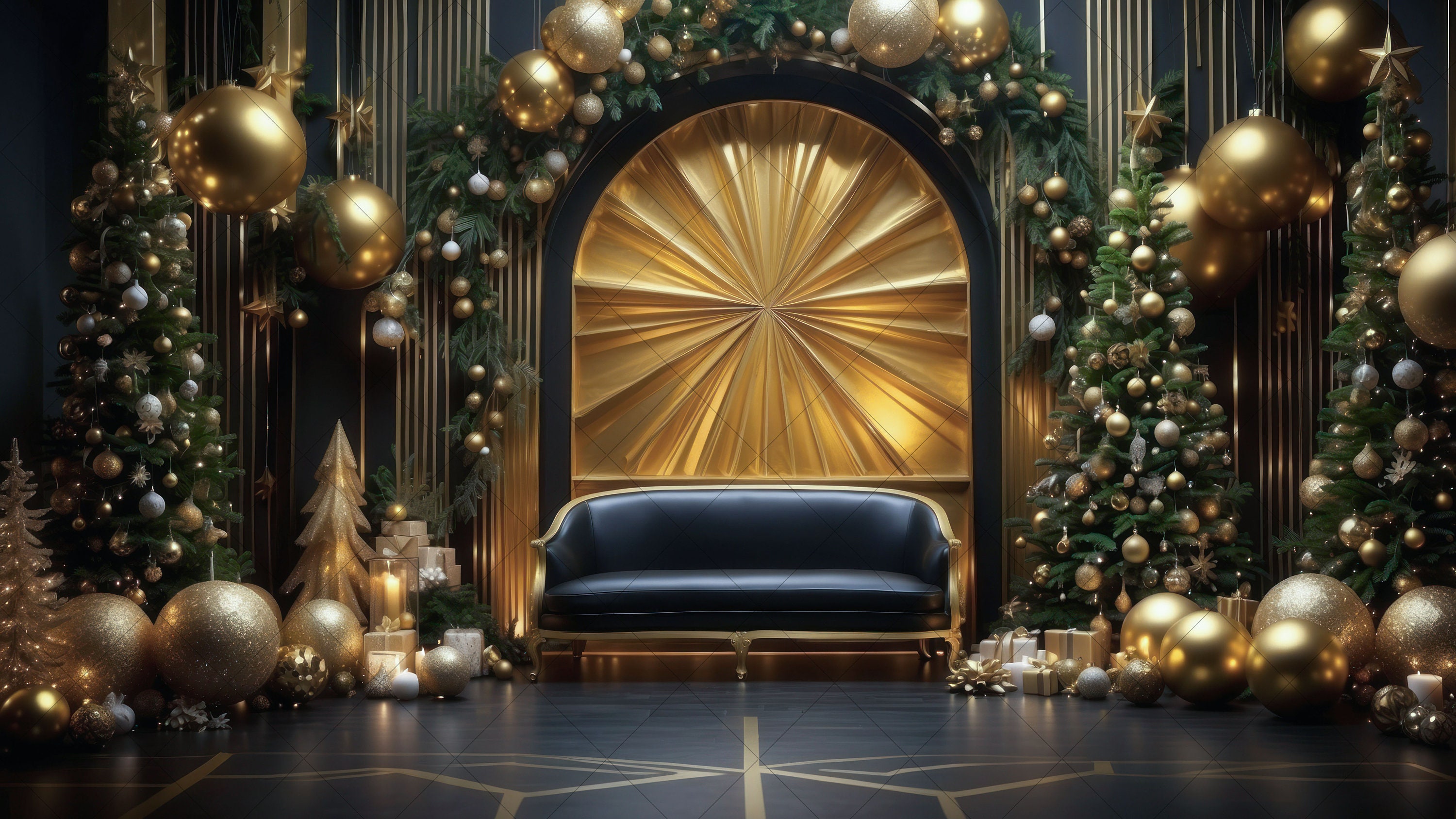 Art Deco Christmas Digital Backdrop Bundle 4 Images for - Etsy