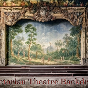 Victorian Theatre Backdrop - Digital Backdrop - Digital Background - Abandoned Theatre - Aspect Ratio 16:9 - High Resolution-For Compositing