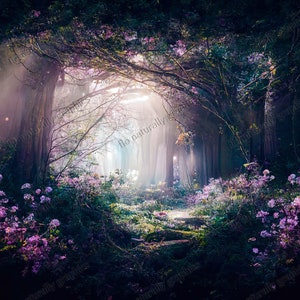 神秘的な森 高解像度デジタル背景 合成用 - 魔法の森 - 魅惑の森