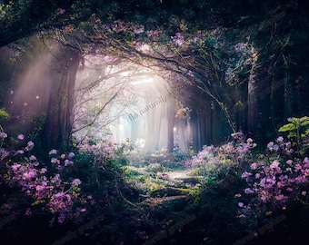 Mystical Forest Digital Backdrop: High Resolution Composite (Digital Download)