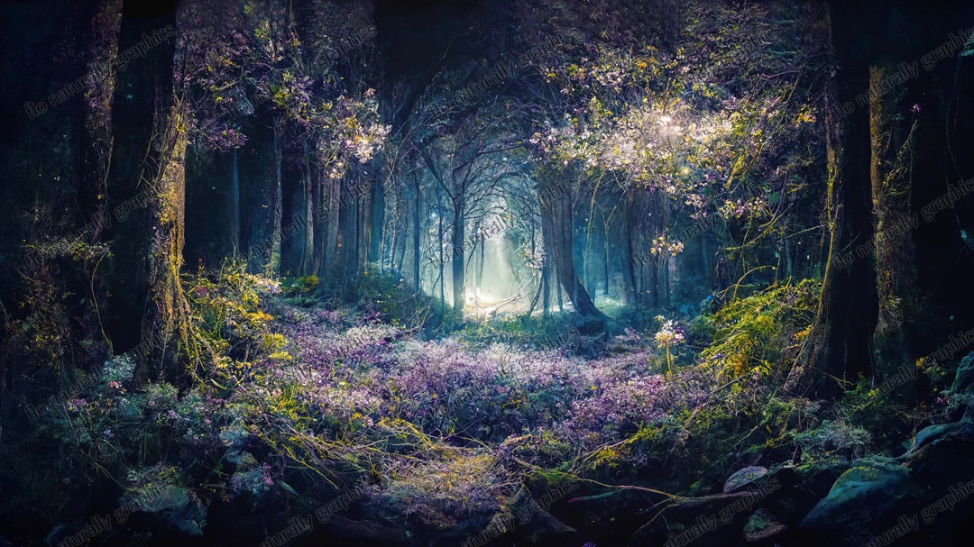 Mystical Forest High Resolution Digital Backdrop for Composites Magical  Forest Enchanted Forest - Etsy