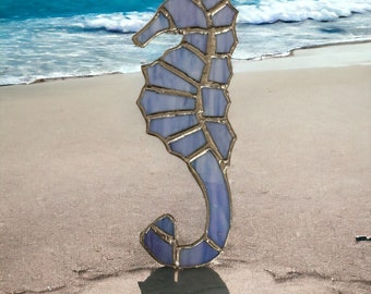 New Handmade Stained Glass Seahorse