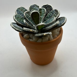 Stained Glass Succulent with pot image 3