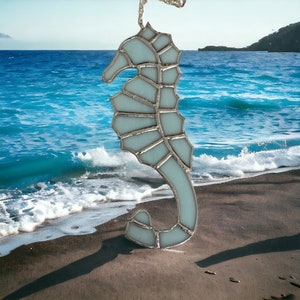 New Handmade Stained Glass Seahorse