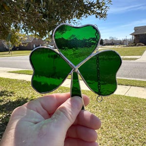 Stained Glass Shamrock Suncatcher. Ornament. St. Patrick’s Day. Home ...
