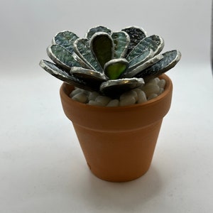 Stained Glass Succulent with pot image 2