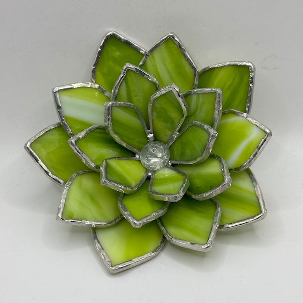 Stained Glass Succulent Home Decor