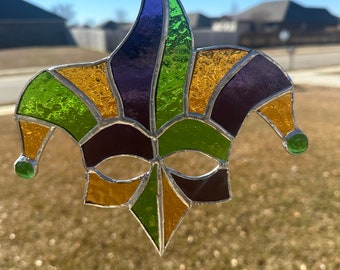 New Stained Glass Mardi Gras Mask