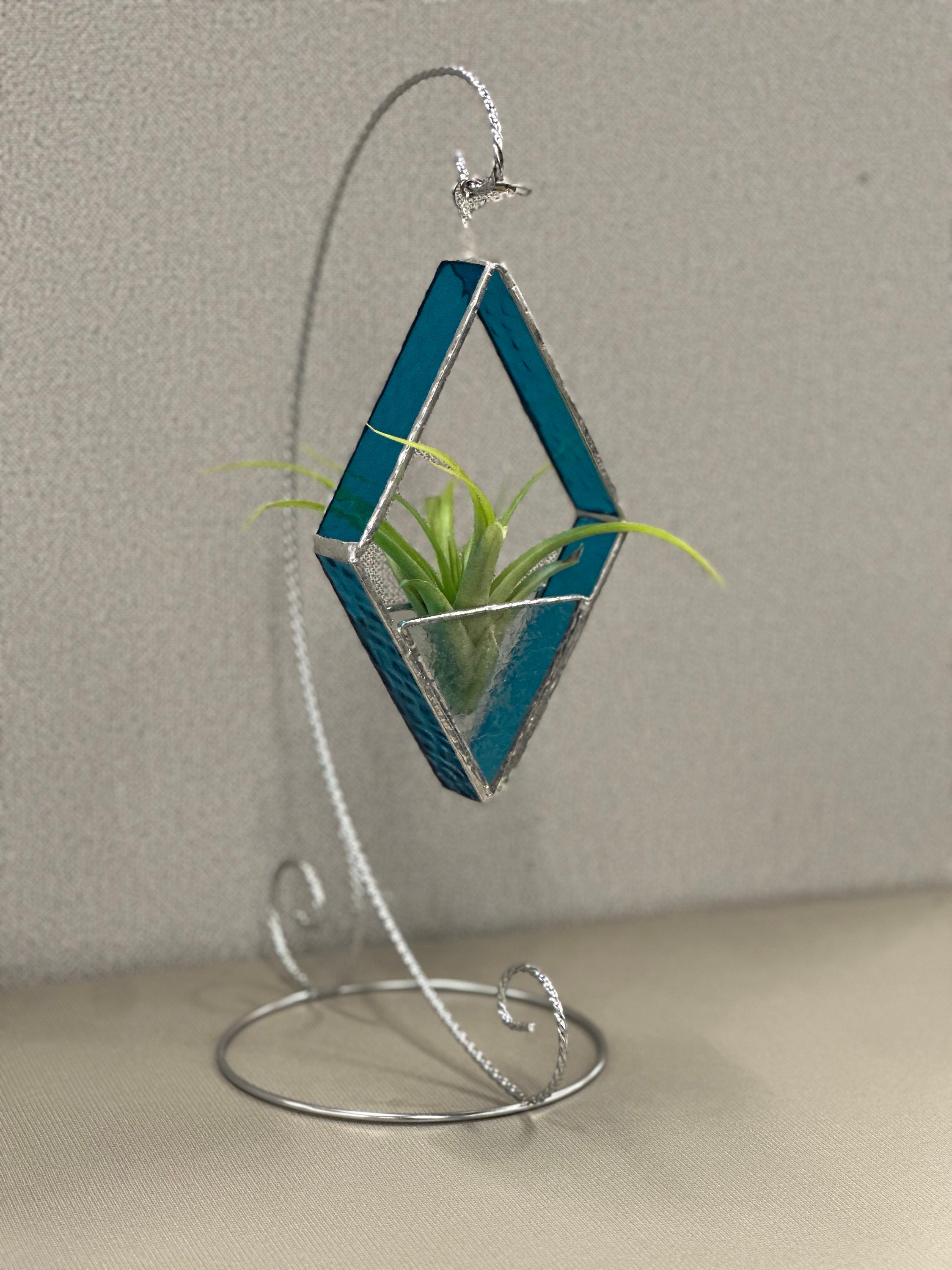 Stained Glass Air Plant Holder and Stand - Etsy