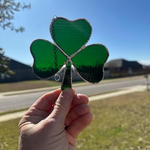 Stained Glass Shamrock Suncatcher. Ornament. St. Patrick’s Day. Home and Seasonal Decor.