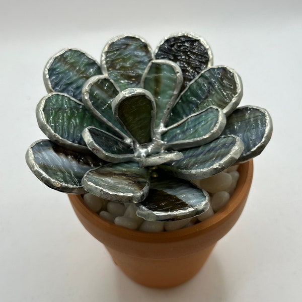 Stained Glass Succulent with pot