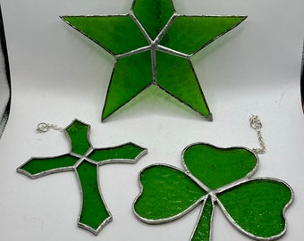 Trio of St. Patrick’s Day Stained Glass