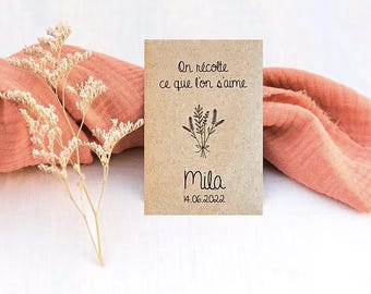 Personalized seed packet, christening party favors
