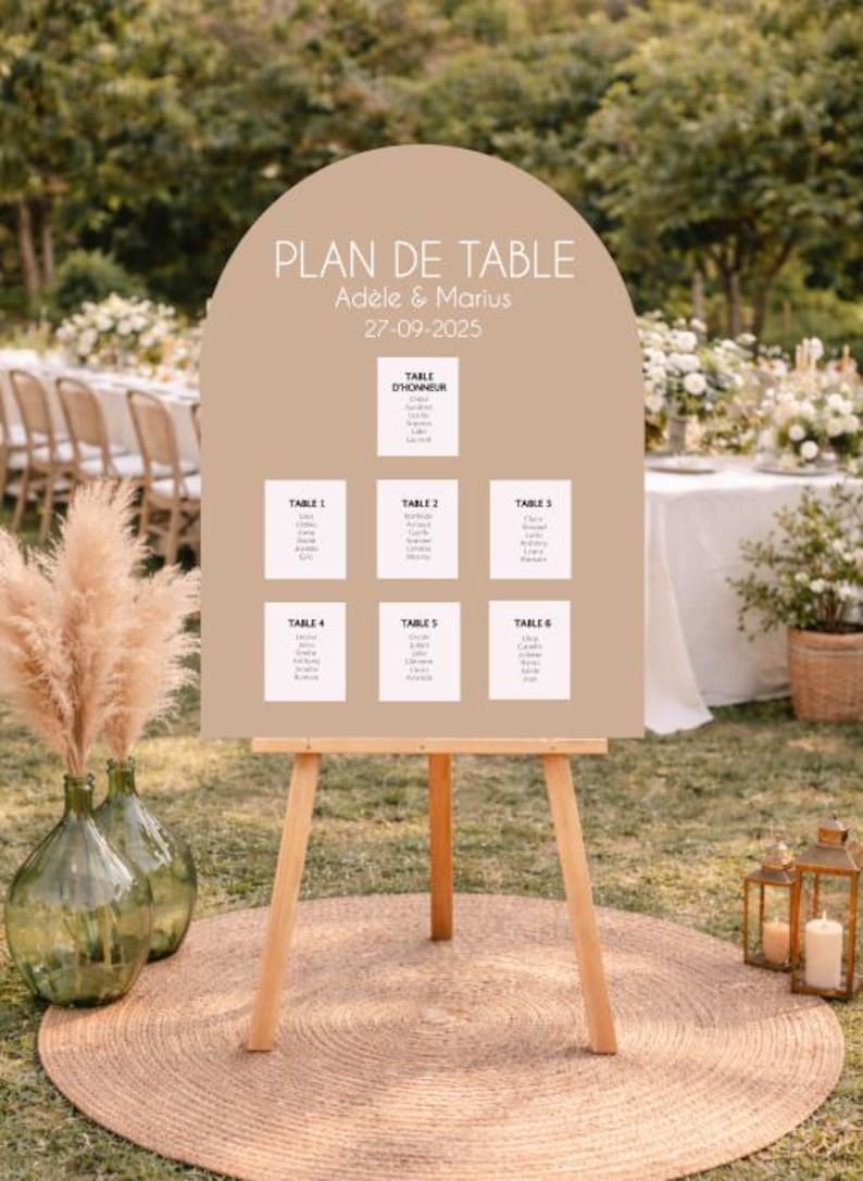 "Wedding seating plan" or "Find your seat" sticker image 6