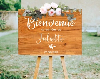Stickers for a baptism welcome sign