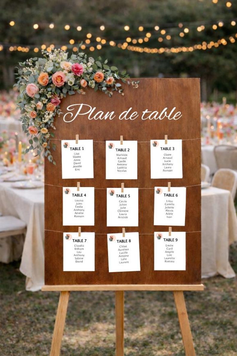 "Wedding seating plan" or "Find your seat" sticker image 5