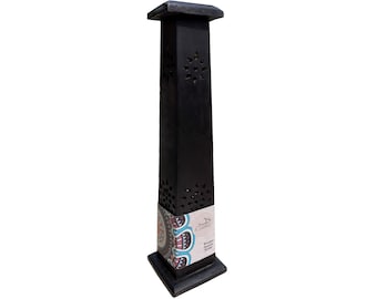 Incense Tower Burner - Incense Ash Catcher - Incense Holder - Black