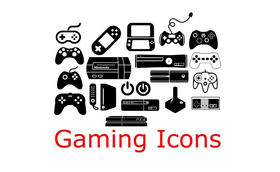 Download Gaming Icons Bundle SVG Bundle 20 designs dxf EPS & | Etsy