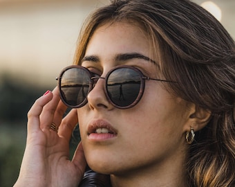 Otto - Wooden Sunglasses, Polarized sunglasses, Wood Sunglasses, Eco friendly Sunglasses, Recycled sunglasses, Sustainable Sunglasses