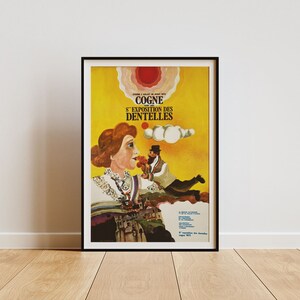 Oryginalny plakat vintage 1973 - Rzadki - Franco Balan - Francuski plakat - Vintage Graphic Design - Żółty plakat z kreskówką - Vintage Yellow Poster