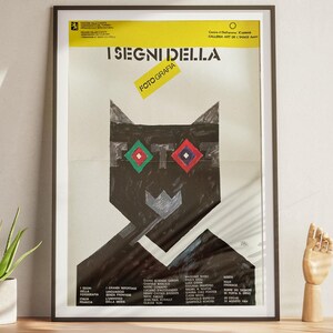 Cartel de Franco Balan I Segni Della Fotografia 1984 / Exposición de fotografía italo-francesa / Arte minimalista vintage / Cartel original vintage