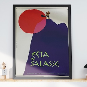 Feta Di Salasse - Poster anni '70 - Manifesto originale d'epoca - Franco Balan - Grafica d'epoca