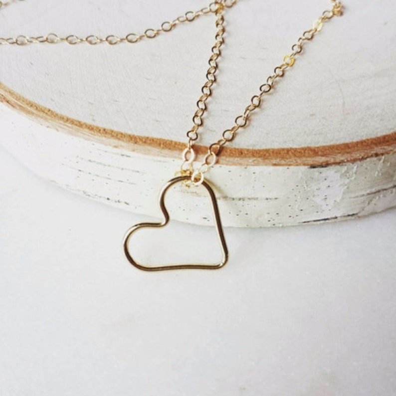 Gold Heart Necklace 14k Gold Filled Jewelry Dainty Necklace 14k Gold Filled Necklace Gold Jewelry Gold Necklace Gold Necklace Gift