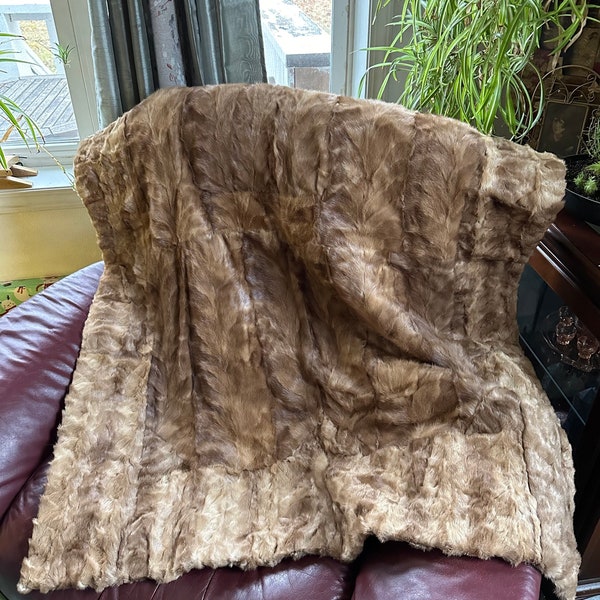 Genuine Real Mink Fur Blanket