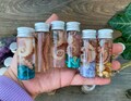 Glass Jar Wet Specimen Octopus Tentacles with or with out crystals lapis tiger eye fluorite amethyst labradorite starfish citrine turquoi