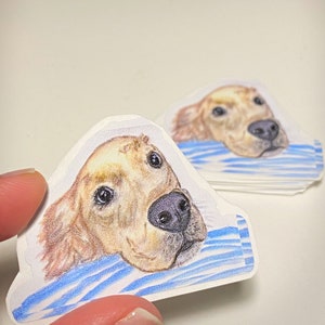 Perro de acuarela (paquete de pegatinas)