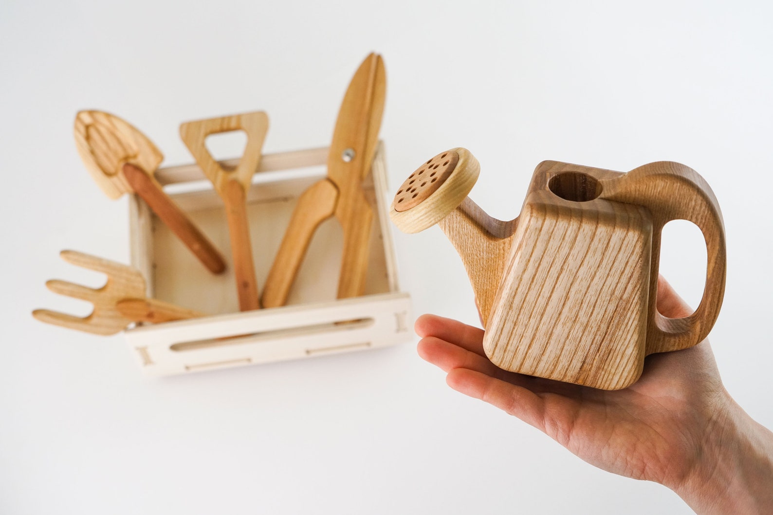 Garden Tools Set Wooden Toyschristmas Gift Montessori Toys Etsy