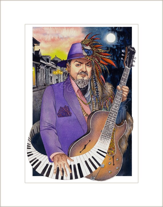 Doctor John the Night Tripper, Matted Giclée Print of