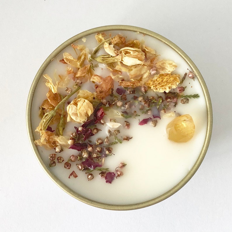 ABUNDANCE / CITRINE / Prosperity Candle / Reiki Candle / Etsy