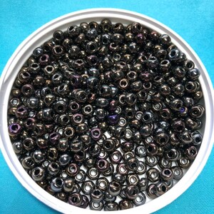 Vintage Czech Metallic Brown Iris 2/0 Seed Beads 20 grams Lillian Todaro &quot;BeadArtKits&quot;