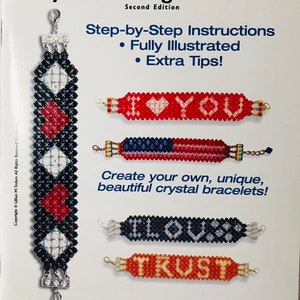 Lillian Todaro Crystal Message Bracelet Instructions (beads not included)  Tutorial Instrucitons and Graph Paper