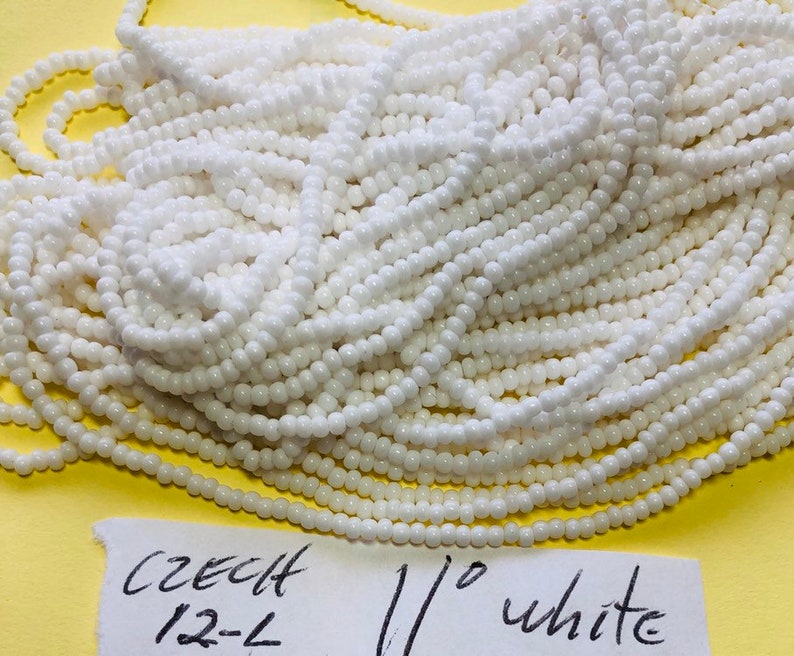 Bead Art Kits by Lillian Todaro. White Opaque 110 Vintage Czech Seed Beads For Jewelry Making Crafts /& Beading