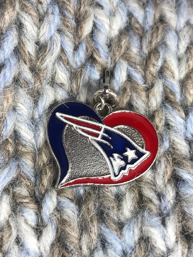 Football Marker Knitting Accessory Crochet Ideas Yarn Jewelry New England Patriots Inspired Charm