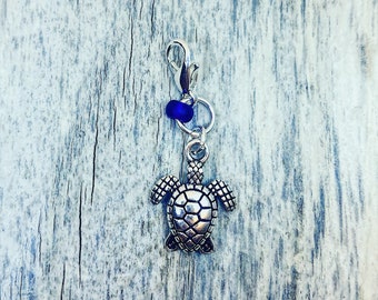 Progress Keeper Silver Turtle, Stitch Marker Small Tortoise, Knitting Accessory, Gift For Knitters, Crochet Ideas, Zipper Pull Charm