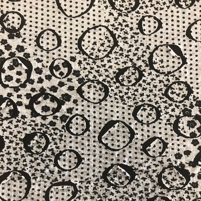 devoured double-sided distress,black and white,Polyester spandex 1.35 wide,#DET01