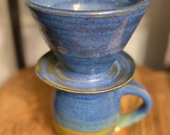 Bright Blue Coffee Pourover, Drip Coffee Maker