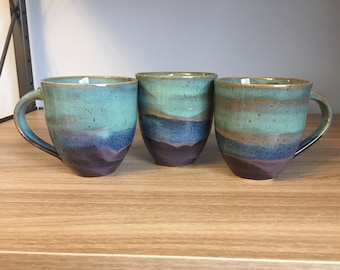 Turquoise Landscape Ceramic Mug