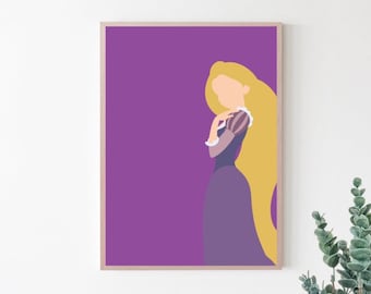 Minimalistic Rapunzel // Digital Print