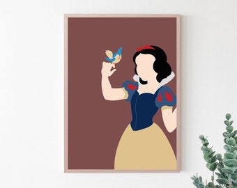 Minimalistic Snow White // Digital Print